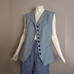 Vintage Mondi Wool Vest – Made in Germany – Adjustable Back – US 6/8
